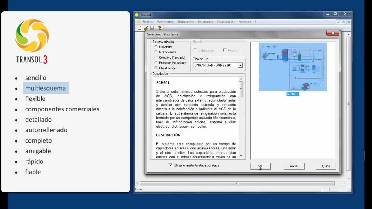 TRANSOL | Software de energia solar termica