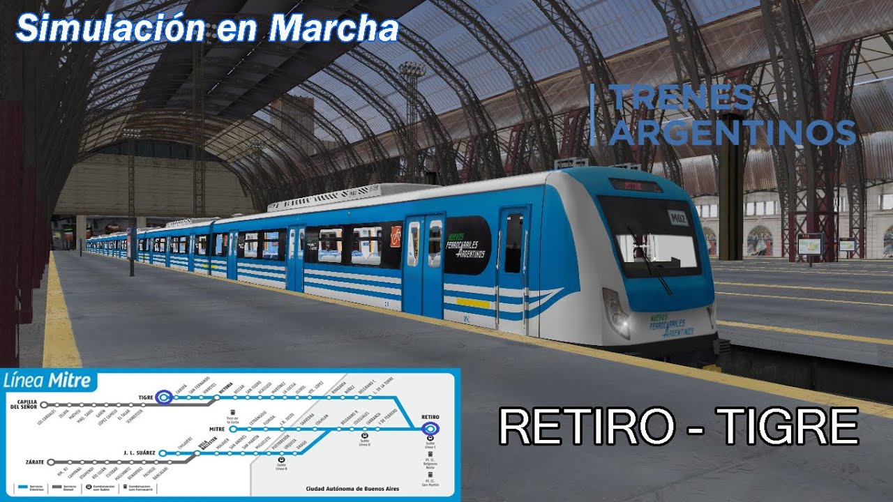 RETIRO - TIGRE | Servicio Completo Línea Mitre | MSTS & Open Rails #2