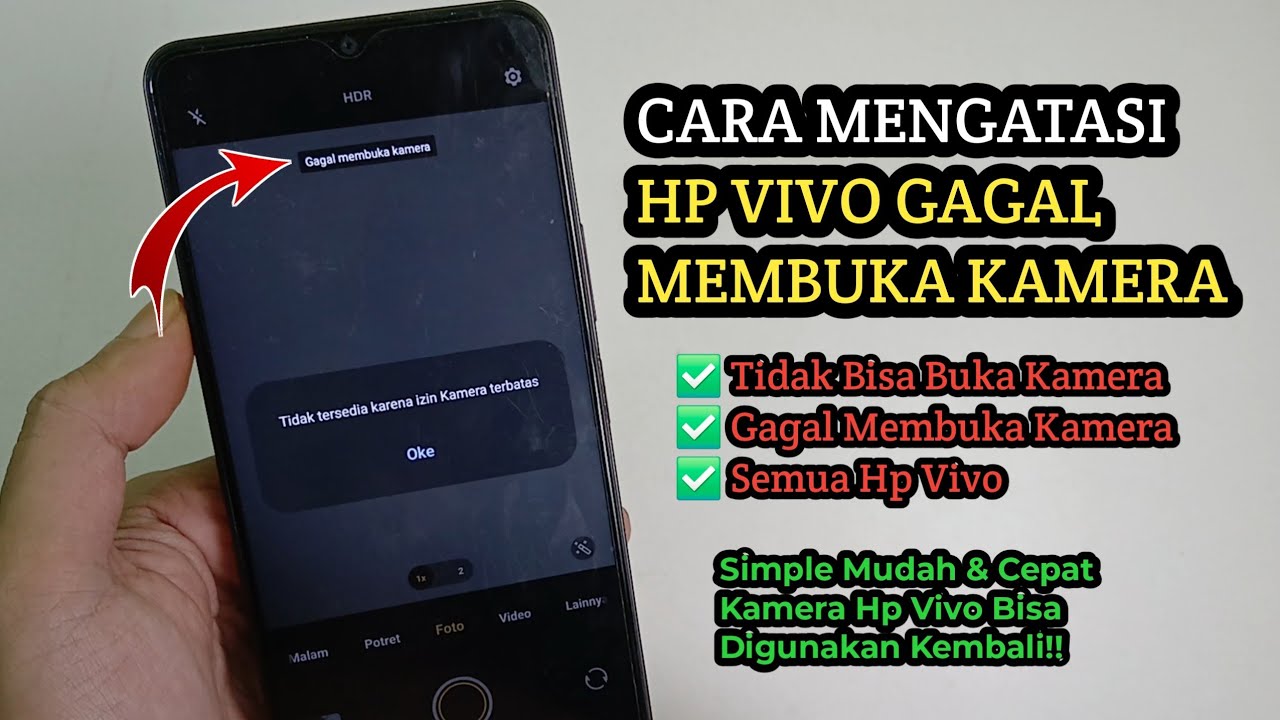 Cara Mengatasi Hp Vivo Gagal Membuka Kamera | Gagal Membuka Kamera Hp Vivo