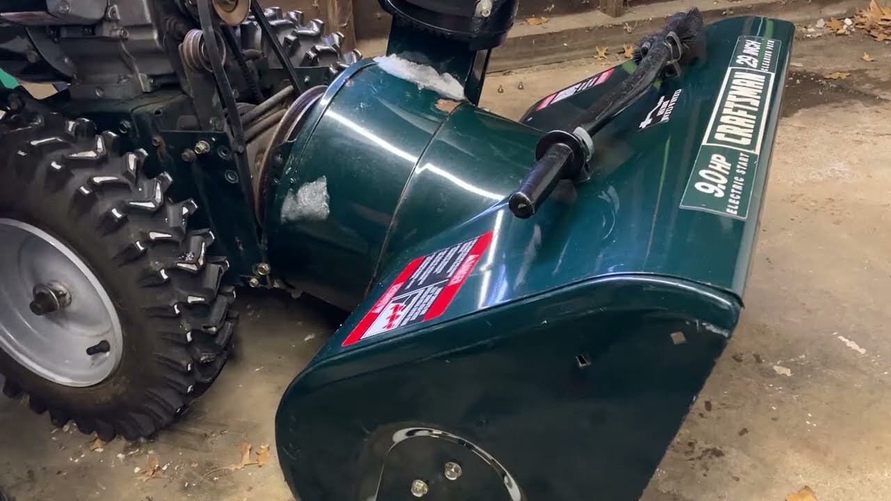 Snowblower not throwing snow - How to replace impeller roll pins, split tension pins on Craftsman