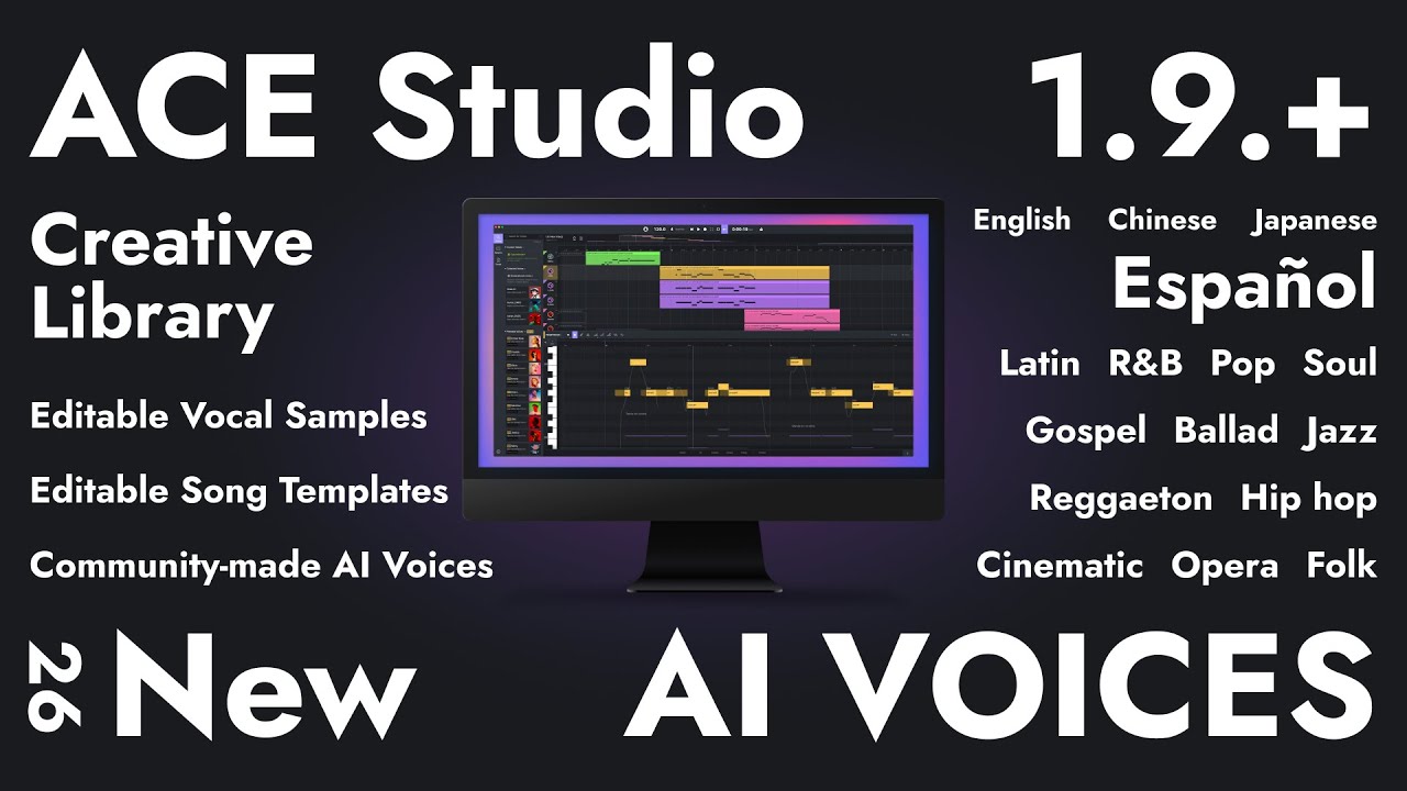 Discover 26 new AI voices in ACE Studio 1.9.1