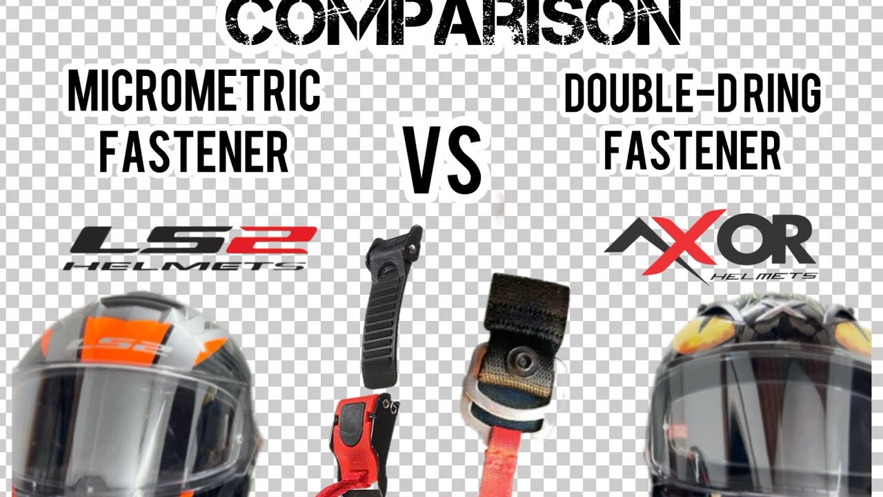 Safest helmet buckle | Micrometric fastener vs Double-D ring Fasteners #ls2helmets #axorhelmet #axor