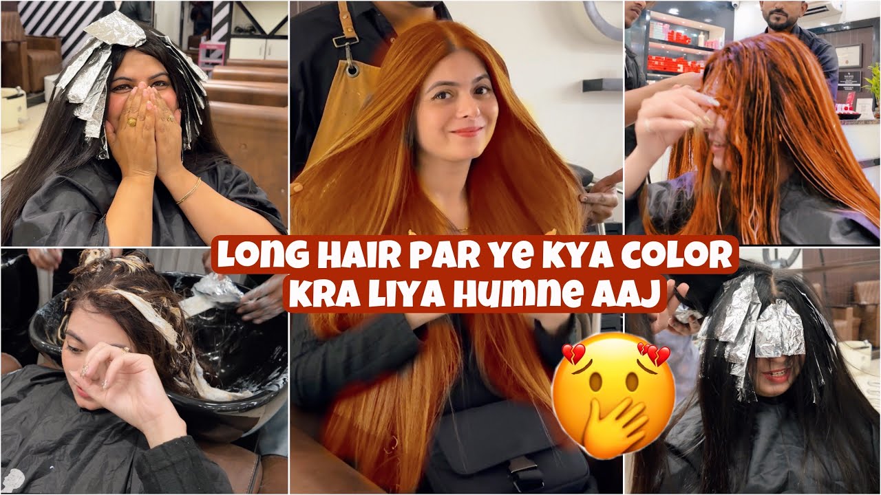 Apna Aur Apni Friend Ka ye kya Hair Colour Kra Diya😰|*price*Detail |Long Hair Transformation  Vlog49