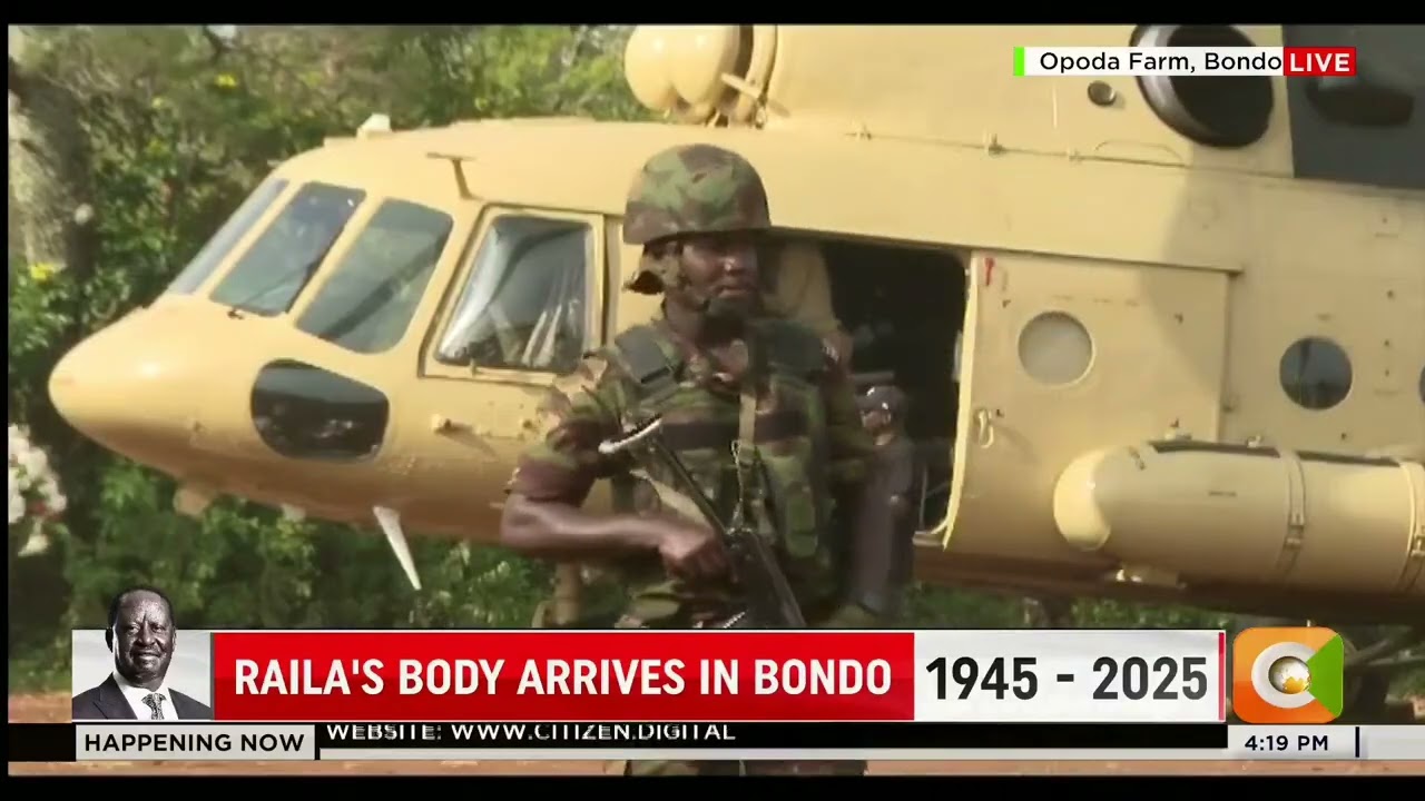 Raila Odinga’s body arrives at Opoda farm ahead of Sunday burial
