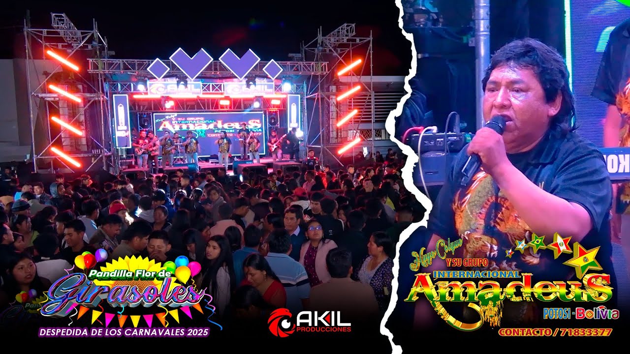 Amadeus en vivo | Pandilla Flor De Girasoles | Despedida de los Carnavales 2025 |  | Sucre - Bolivia