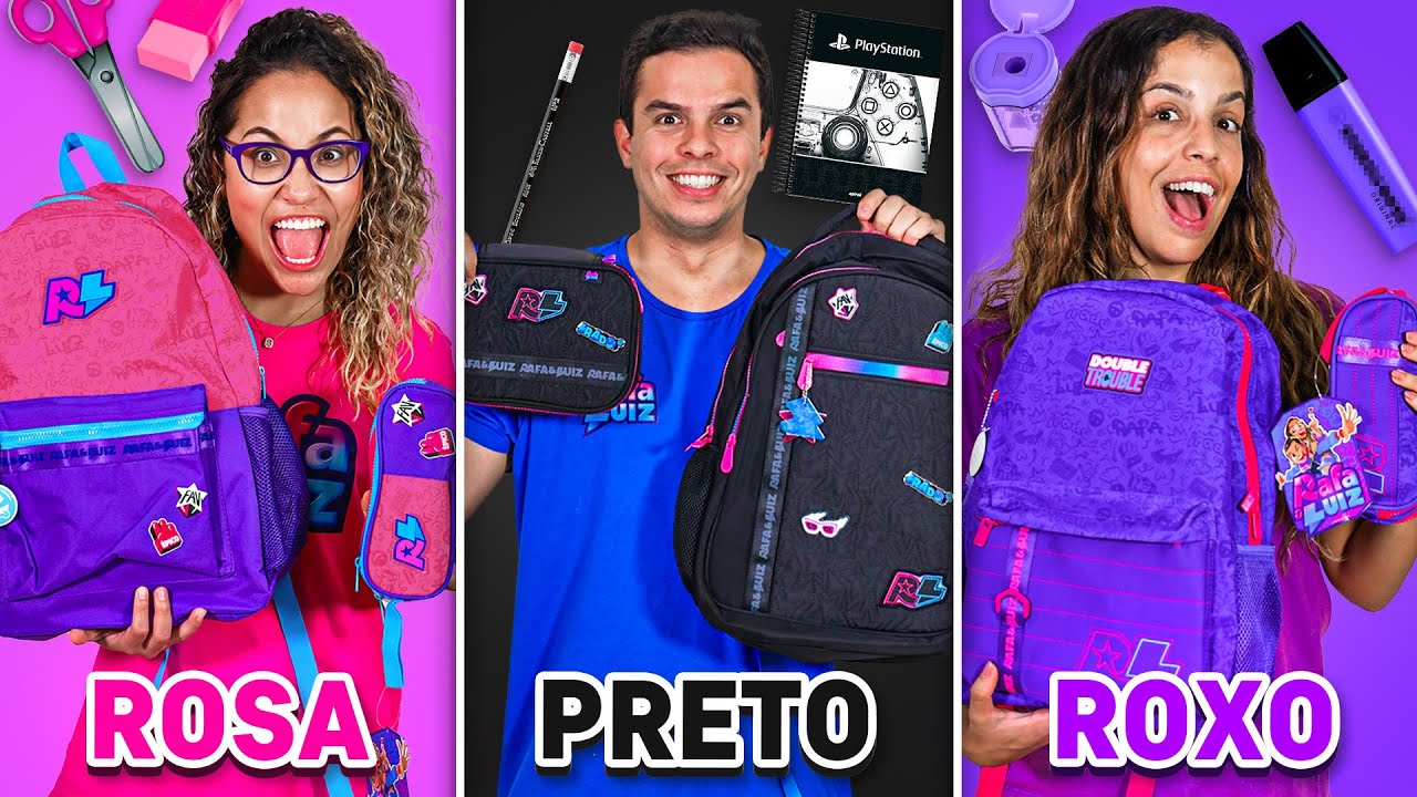 QUEM COMPRAR O MELHOR MATERIAL ESCOLAR DA SUA COR, VENCE! - QUEM É MELHOR!?