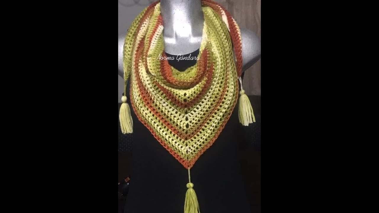Bufanda triangular a crochet