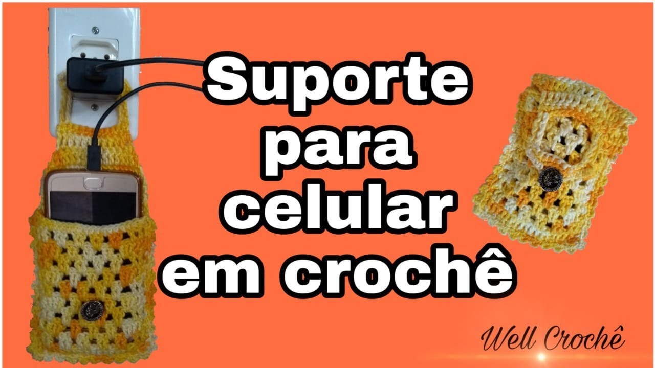 Suporte para Celular em Crochê