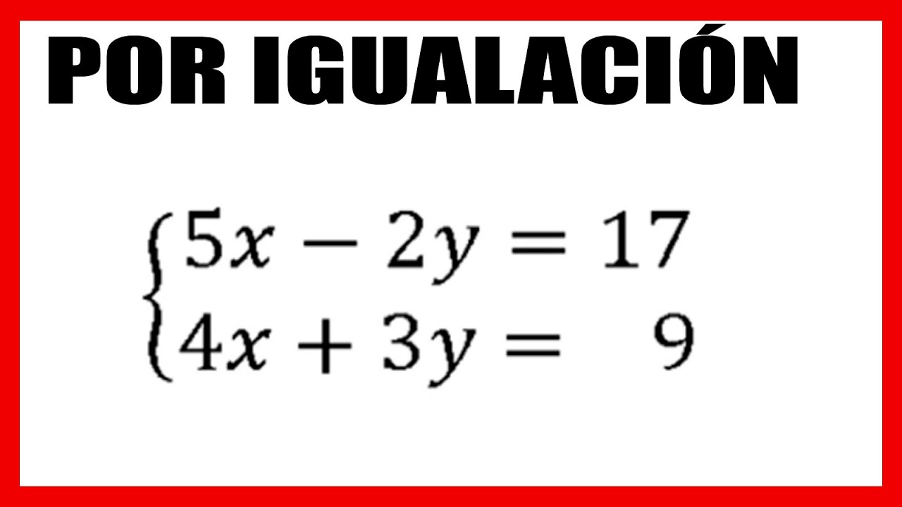 Guía Práctica: Despeje e Igualación para la Solución de Sistemas 2x2 | Sistema 03