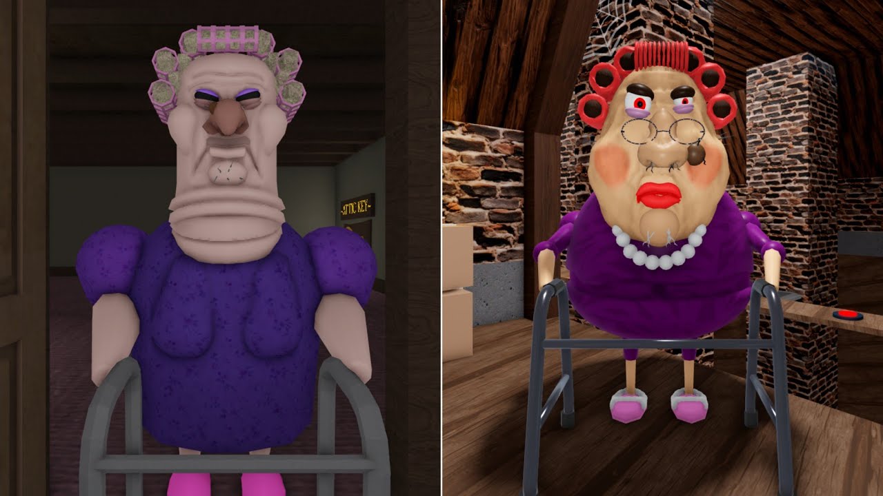 ESCAPE EVIL GRANDMA, ESCAPE GRUMPY GRAN ROBLOX OBBY