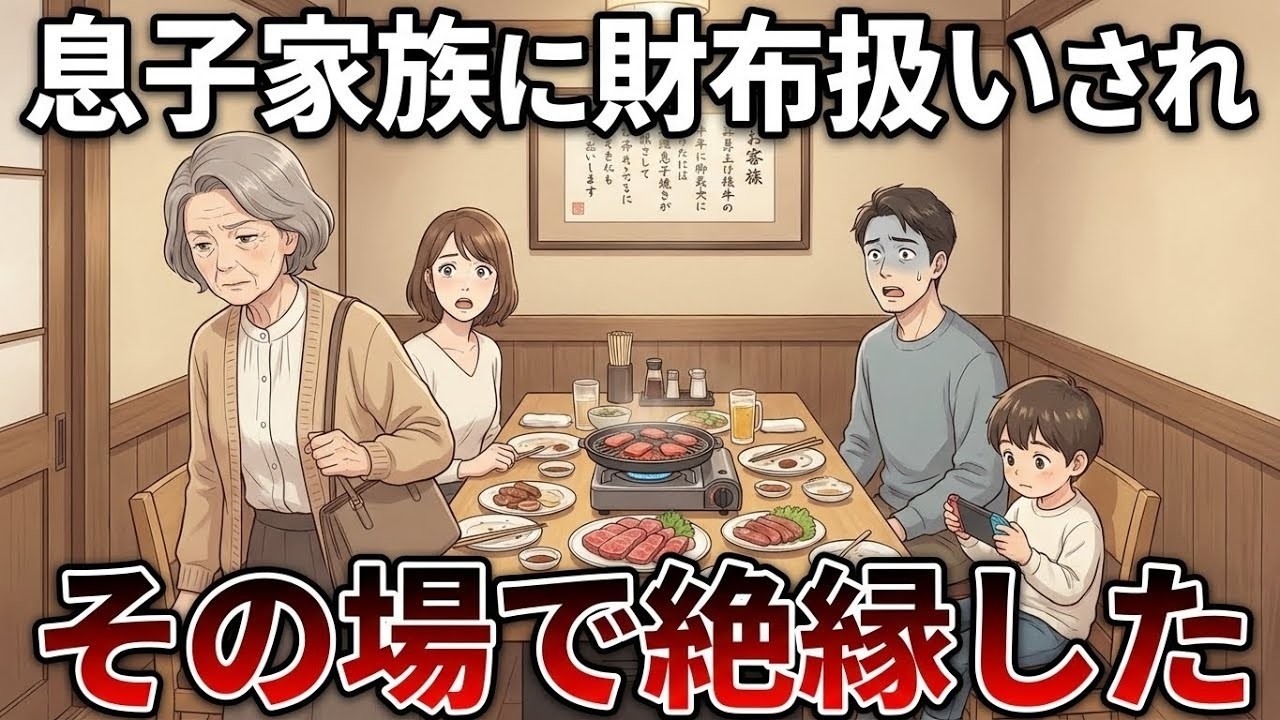 高級焼肉で１２万円「払ってよ」息子夫婦を店に置き去りにした私。金づる扱いから抜け出した日｜老後の決断