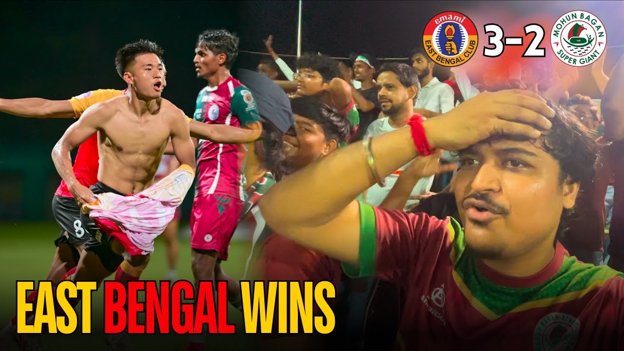 East Bengal Defeats Mohun Bagan In The CFL Derby At The Kalyani Stadium | CFL Matchday Vlog