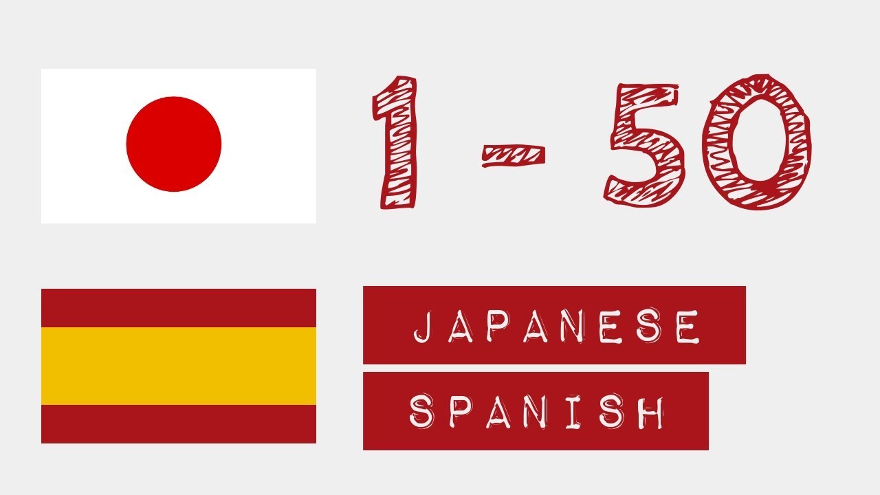 Números de 1 a 50 - japonés - Español