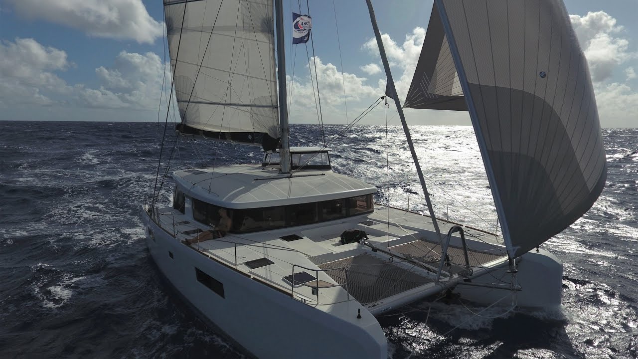 Lagoon 52S owner's version Greatcircle (2017) for sale - Overview video recent Atlantic crossing
