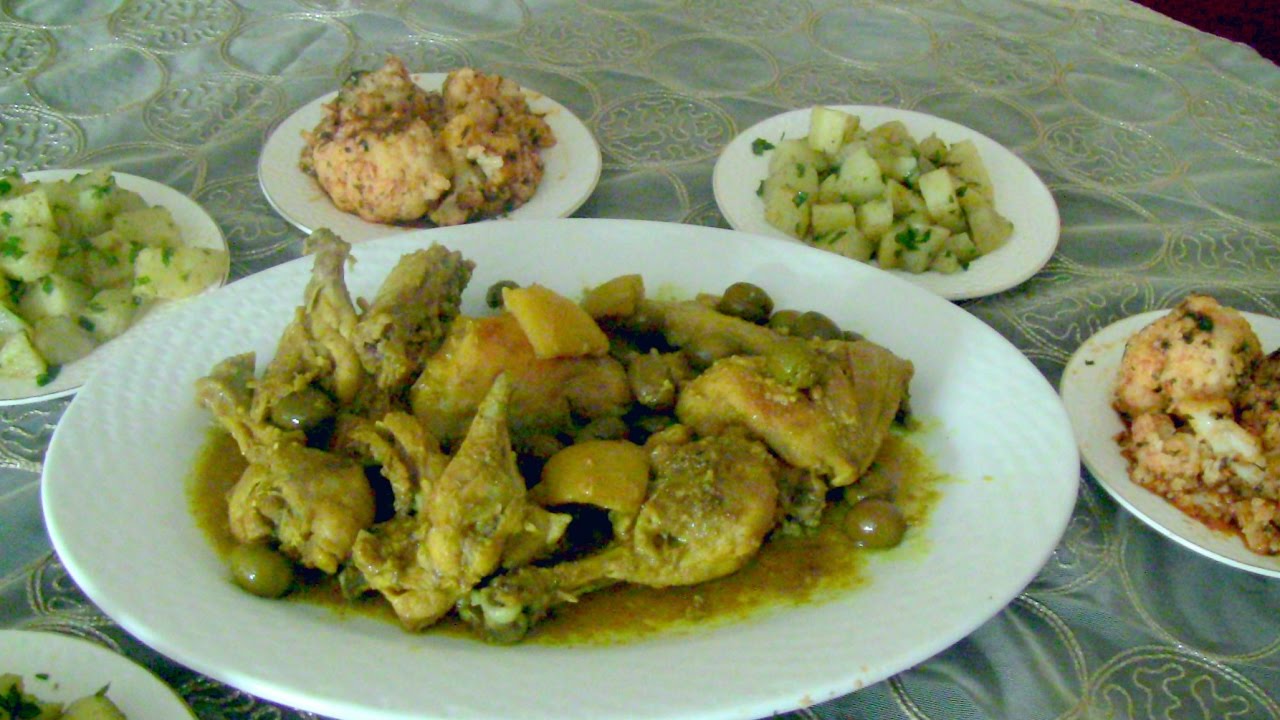 وجبة غذاء لذيذة وسهلة التحضير (طنجية الدجاج في الكوكوت  مع اطباق جانبية)