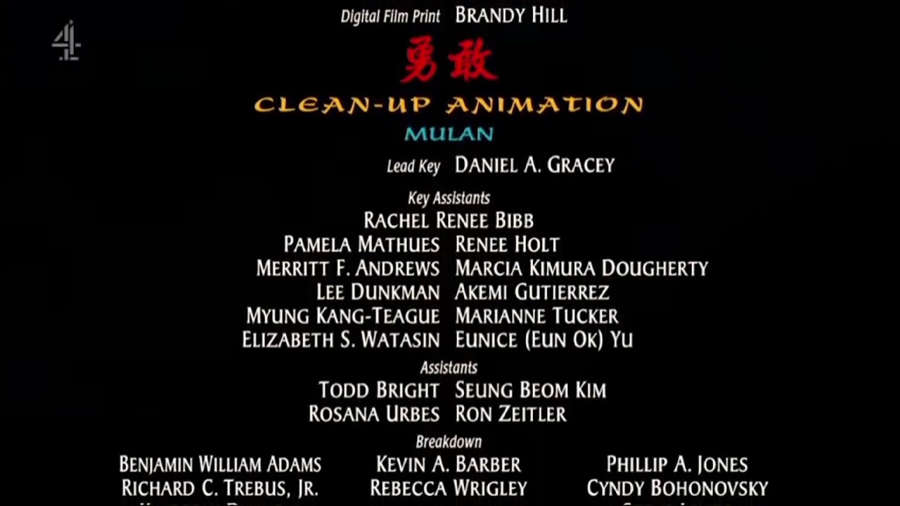 Mulan - End Credits Channel 4 Version (FAKE)