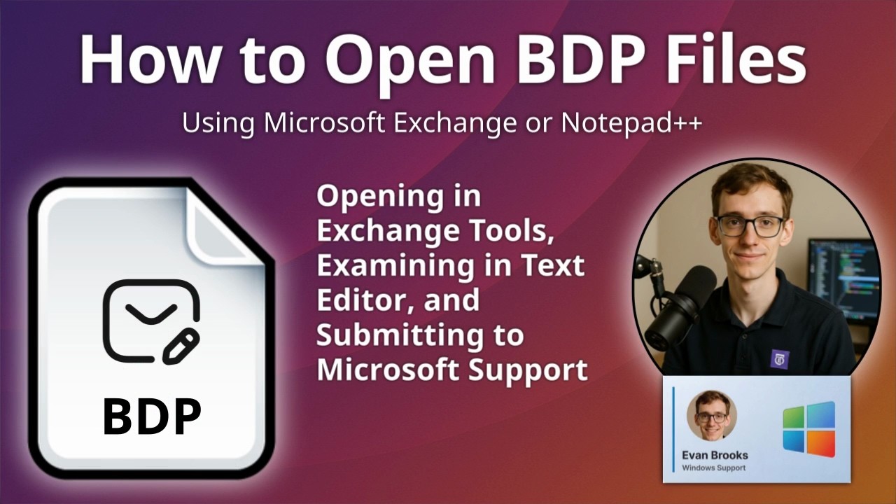 Как открыть файлы BDP (диагностические сообщения Exchange)