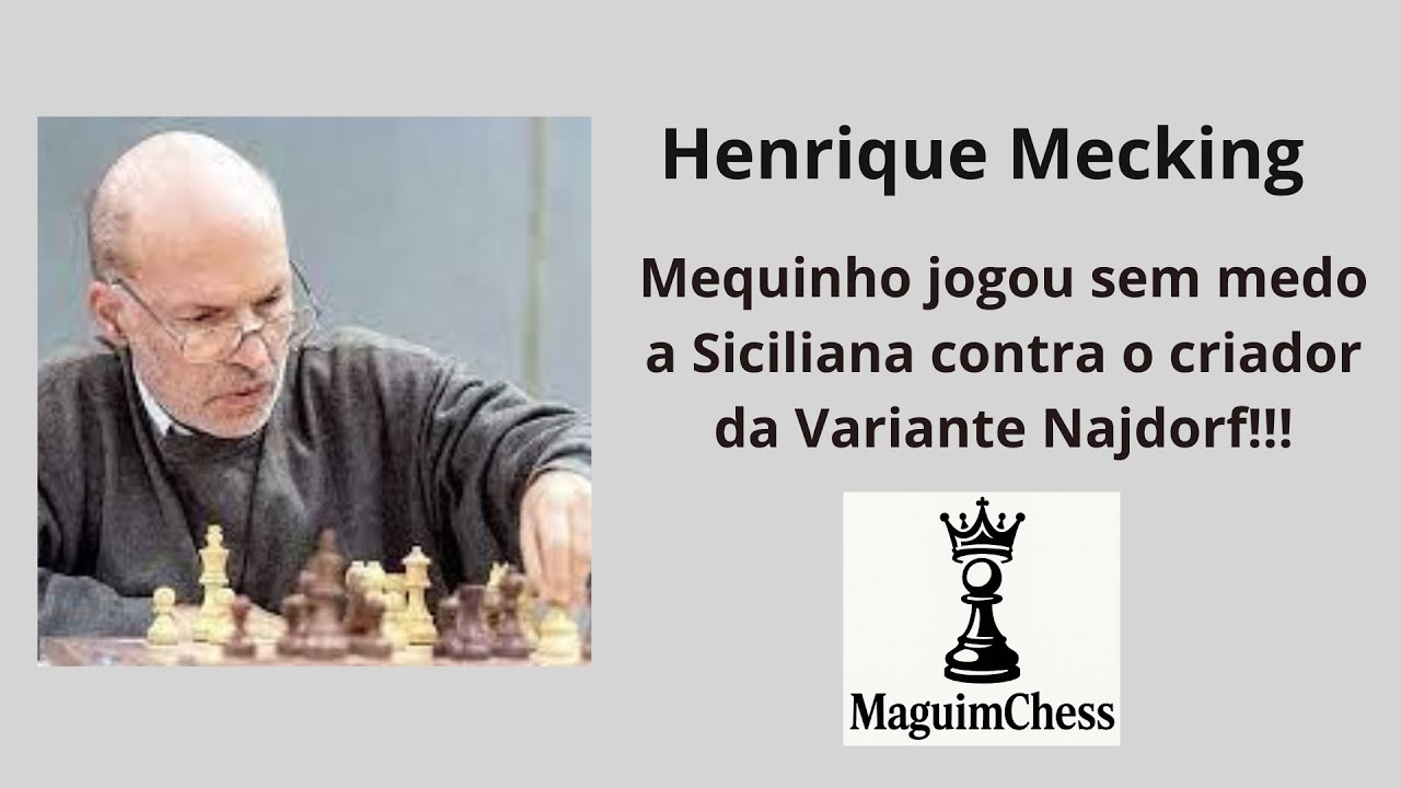 Brasileiro jogou contra o criador da Siciliana Najdorf. (Mequinho X Miguel Najdorf - Argentina 1971)
