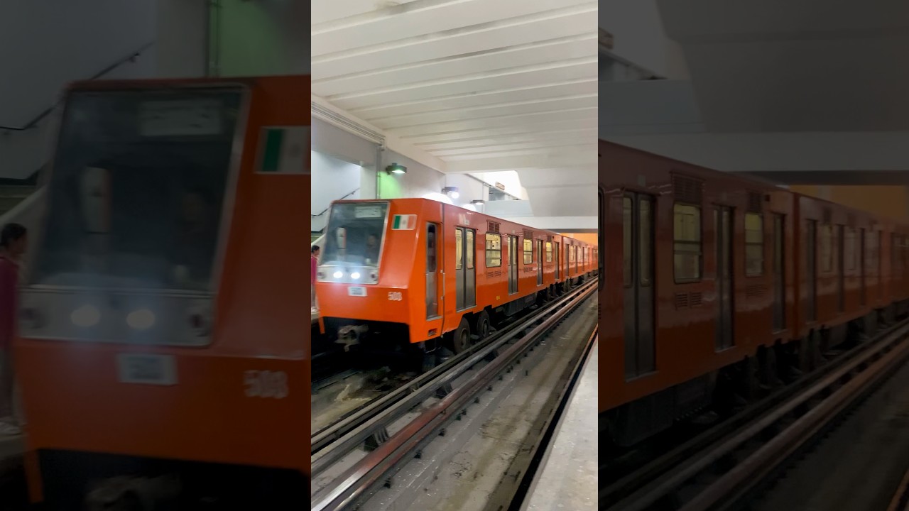 NM-83B entrando a la estaci&oacute;n Patriotismo de la L&iacute;nea 9 del Metro de la CDMX.