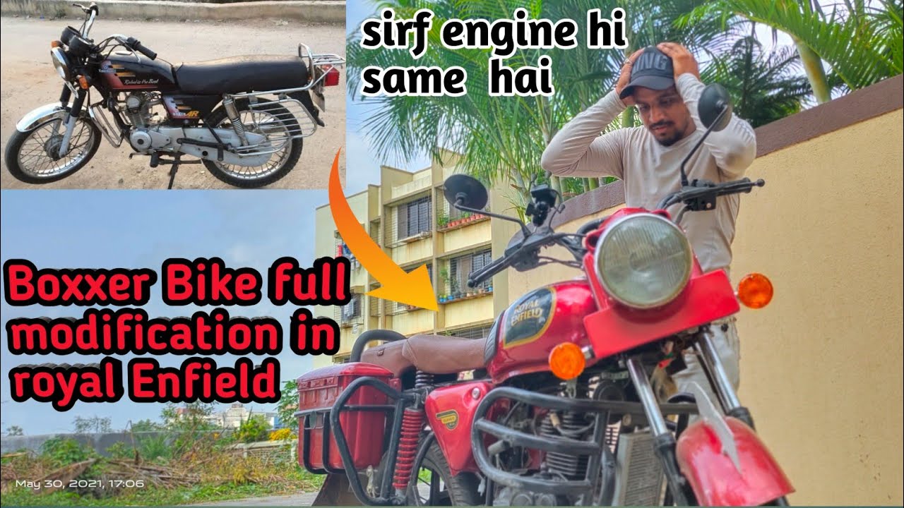 bajaj boxer  modified into bullet bike #bajajboxermodifiedroyalenifild