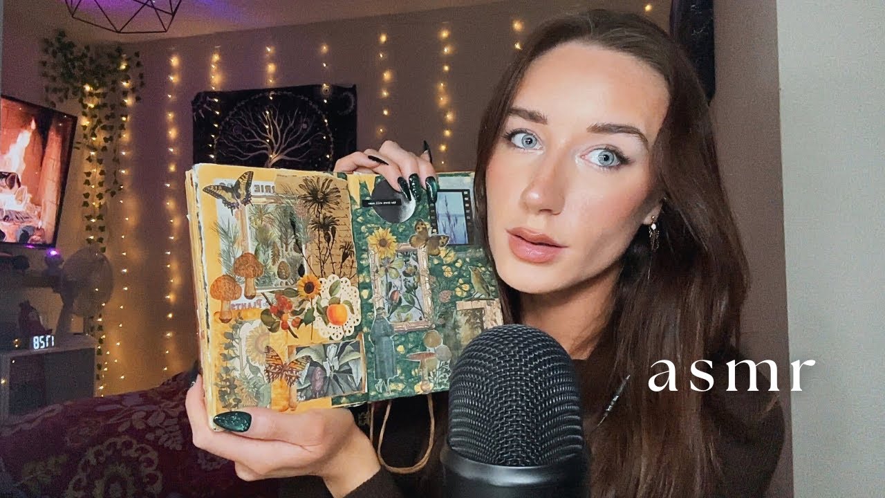 ASMR what's in my scrapbook ✨ (tapping & scratching sounds)