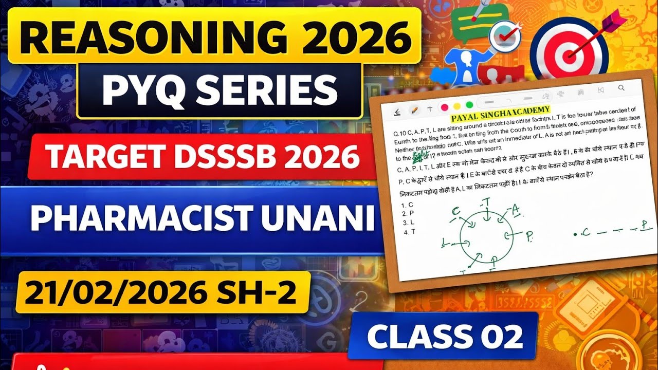 DSSSB REASONING 2026 PYQ SERIES》TARGET DSSSB 2026 》CLASS 02 @payalsinghalacademy 