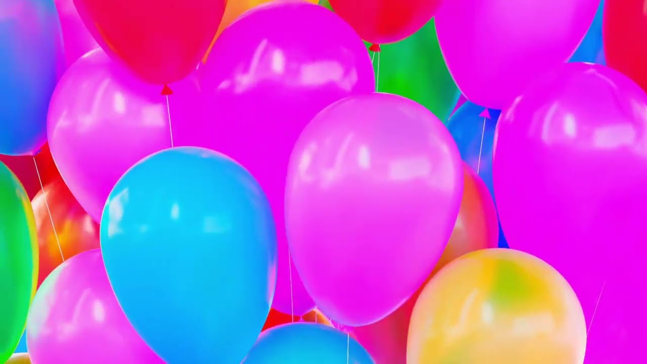 Happy Birthday Balloons! 1 Hour Long Balloon Background/Screen Saver, VideoHub. Please Like And Sub&hearts;