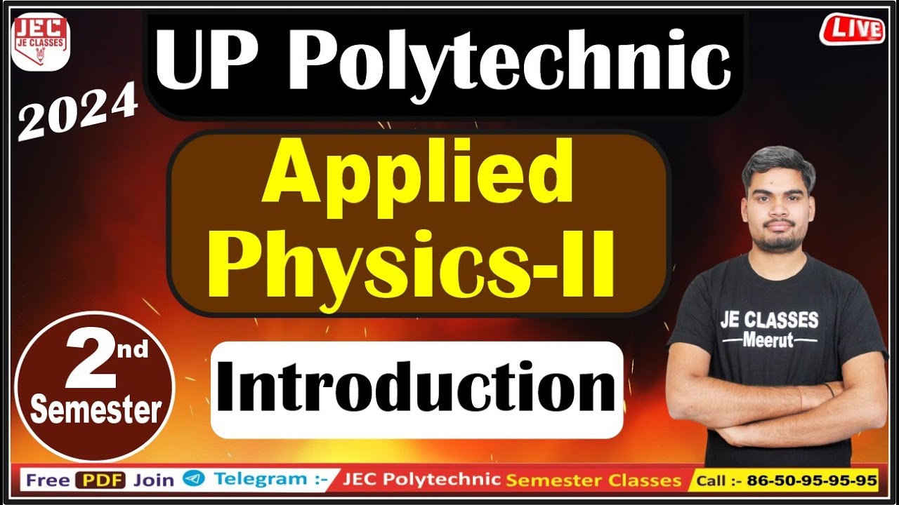 #00 UPBTE 2nd Semester Applied Physics-II  Introduction Class By Lalit Sir || JE CLASSES Meerut
