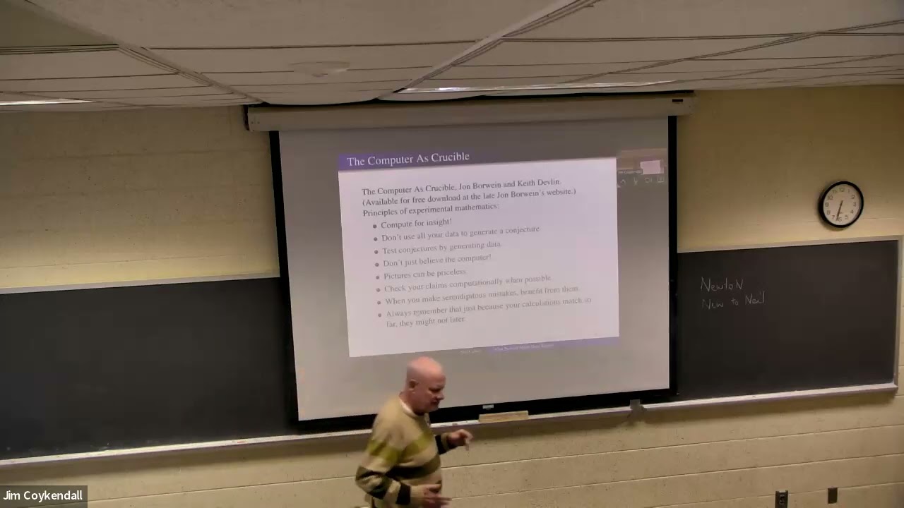 What Newton Might Have Known, Math Club 2/27/2026, Neil Calkin speaking
