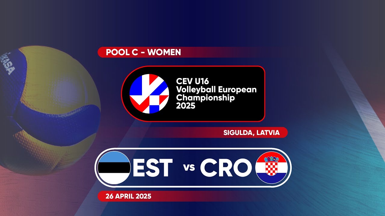 LIVE | Croatia vs Estonia - CEV U16 Volleyball European Championship 2025 Women | Pool C