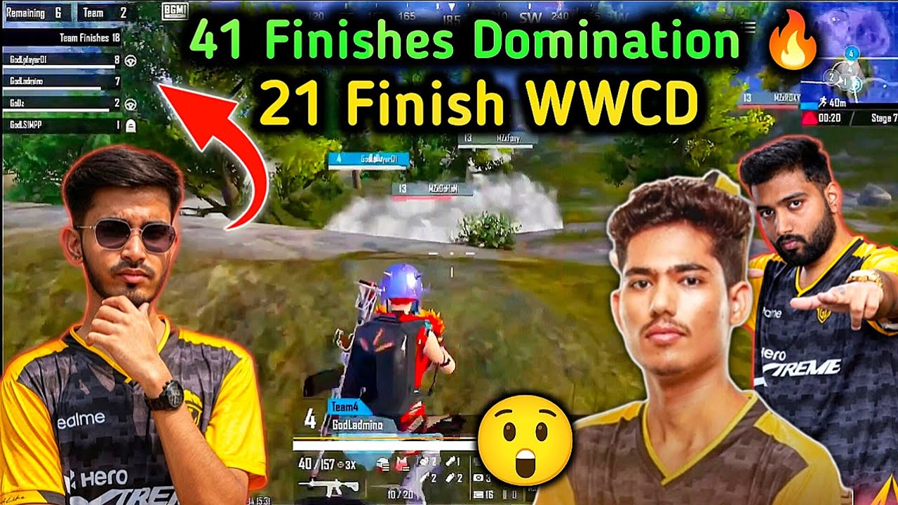 Team Godlike On Fire 41 Finishes Domination 🔥 21 Finishes WWCD 💪 Admino And Punk Solo 9 Finishes 🔥