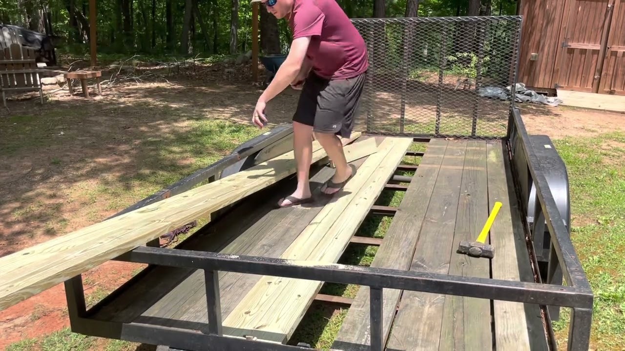 Repairing rotten trailer decking