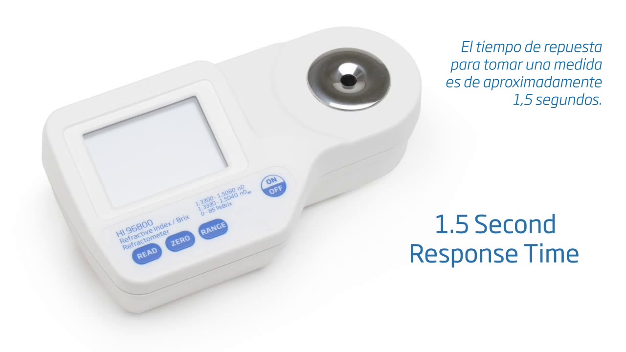 Refractómetro Digital para Indice de Refracción y Brix