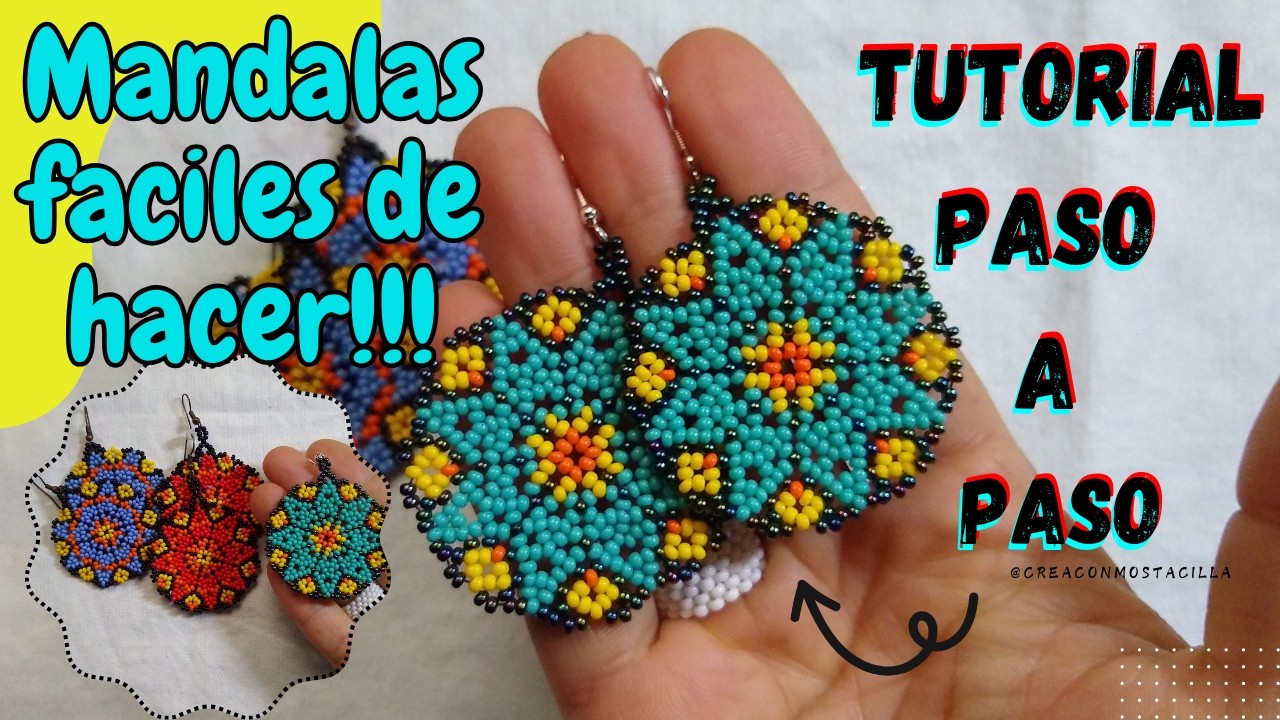 Mandalas En Mostacilla Checa 🤩 TUTORIAL PASO A PASO ✔️ FACIL DE HACER