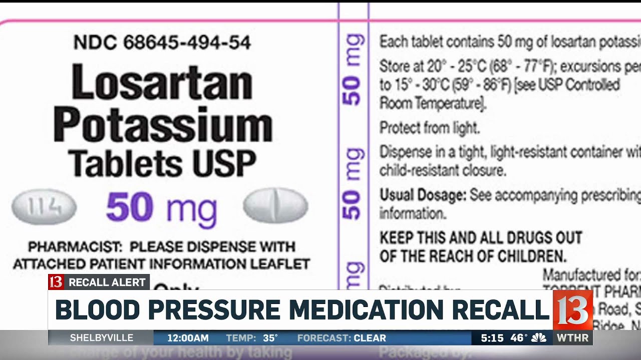 Blood pressure medication recalled