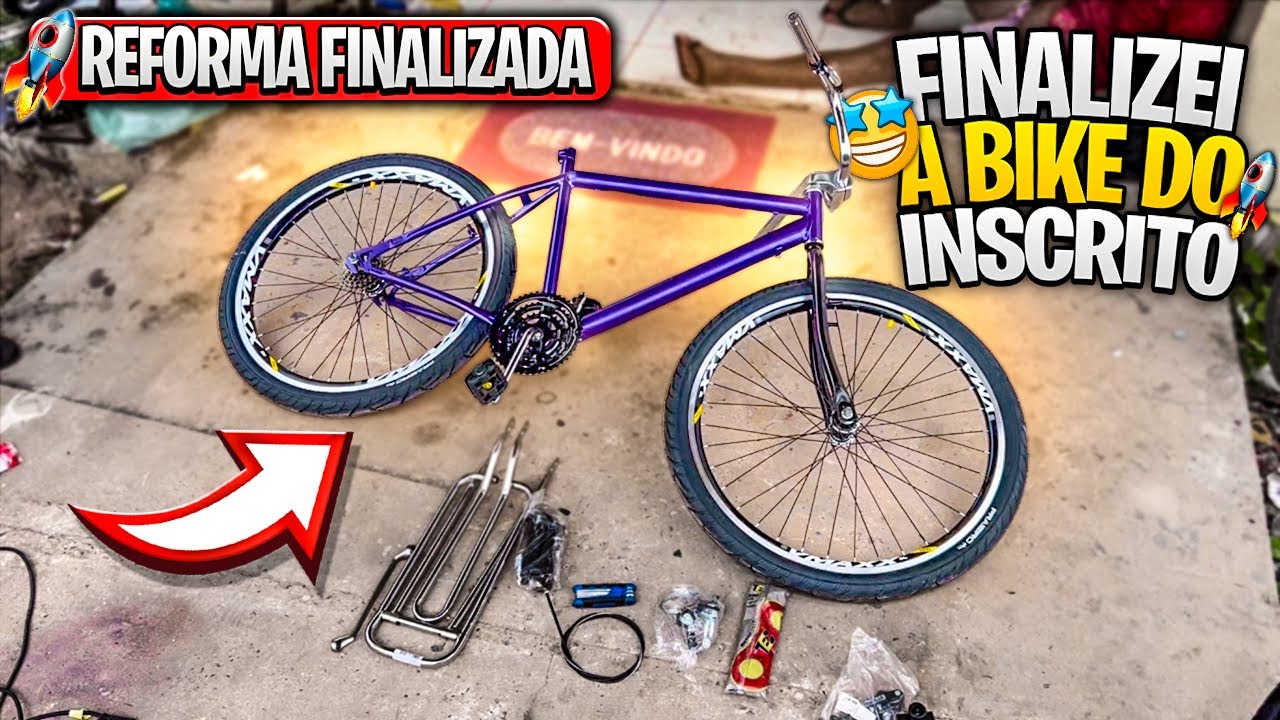 FINALIZEI A REFORMA DA BIKE DO SEGUIDOR ELE FICOU MUITO FELIZ COM O RESULTADO🤩🚀