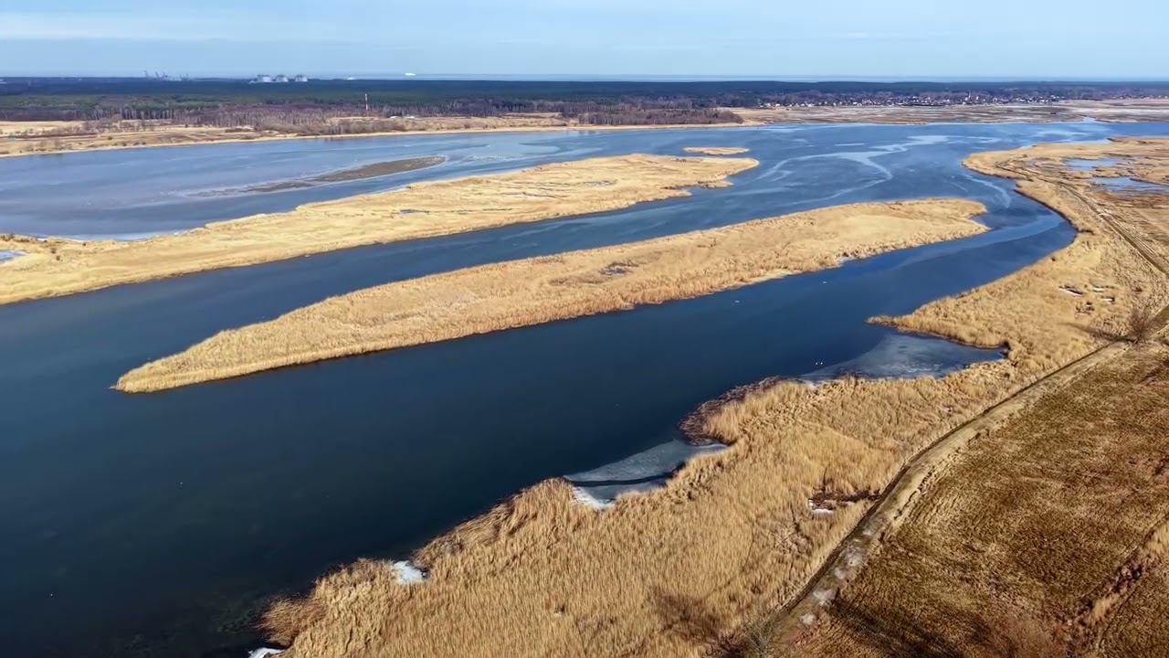Świnoujście - Wyspa - Karsibór z lotu ptaka - Tam, gdzie rządzi natura - Rozlewisko Starej Świny.