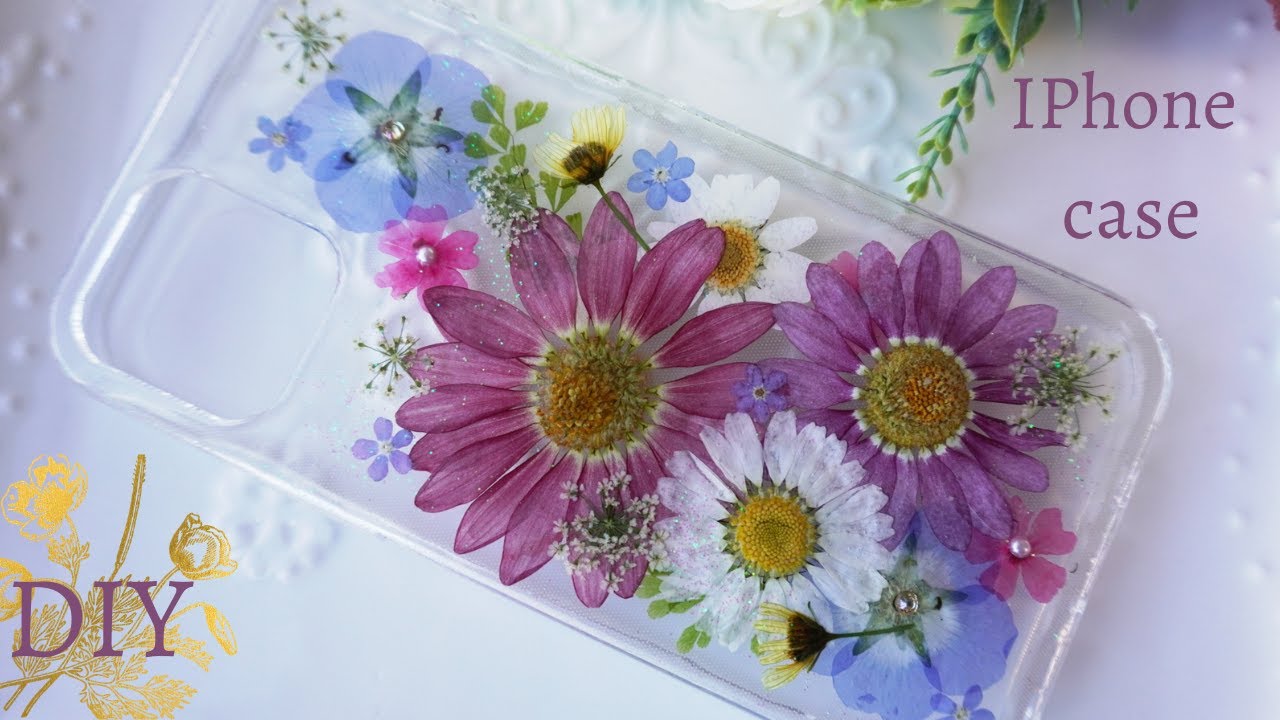 🌼【UVレジン】押し花スマホケースの作り方/iPhone case/綺麗なお花のままレジンに閉じ込める方法。/手作り/Handmade/DIY/flower
