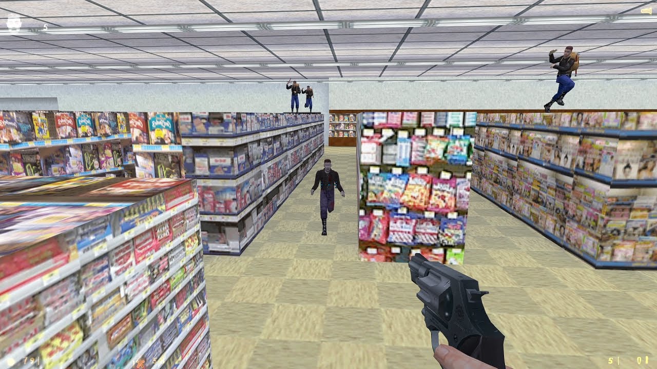 Zombie Panic! (Half-Life 1) Gameplay Grocery Store
