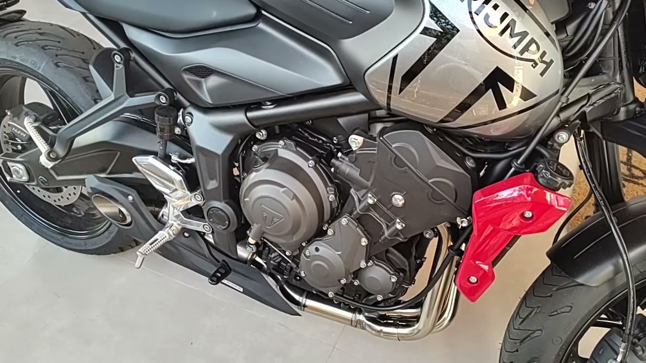 Teste Triumph Trident 660 com escape esportivo full CS Racing. Veja como ficou ronco (com DB Killer)