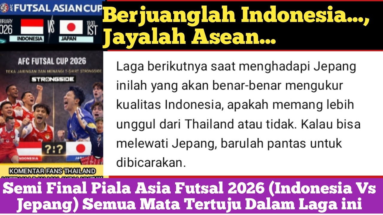 Komentar Fans Thailand Vietnam Dan Malaysia Untuk Indonesia Jelang Hadapi Jepang || Semi Final