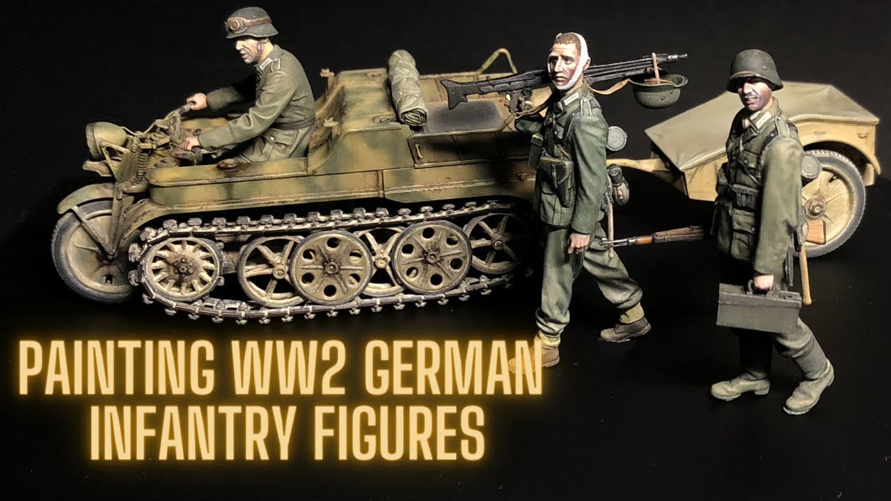 1/35 Tamiya, немецкая пехота Второй мировой войны (урок по покраске фигурки - акрил)