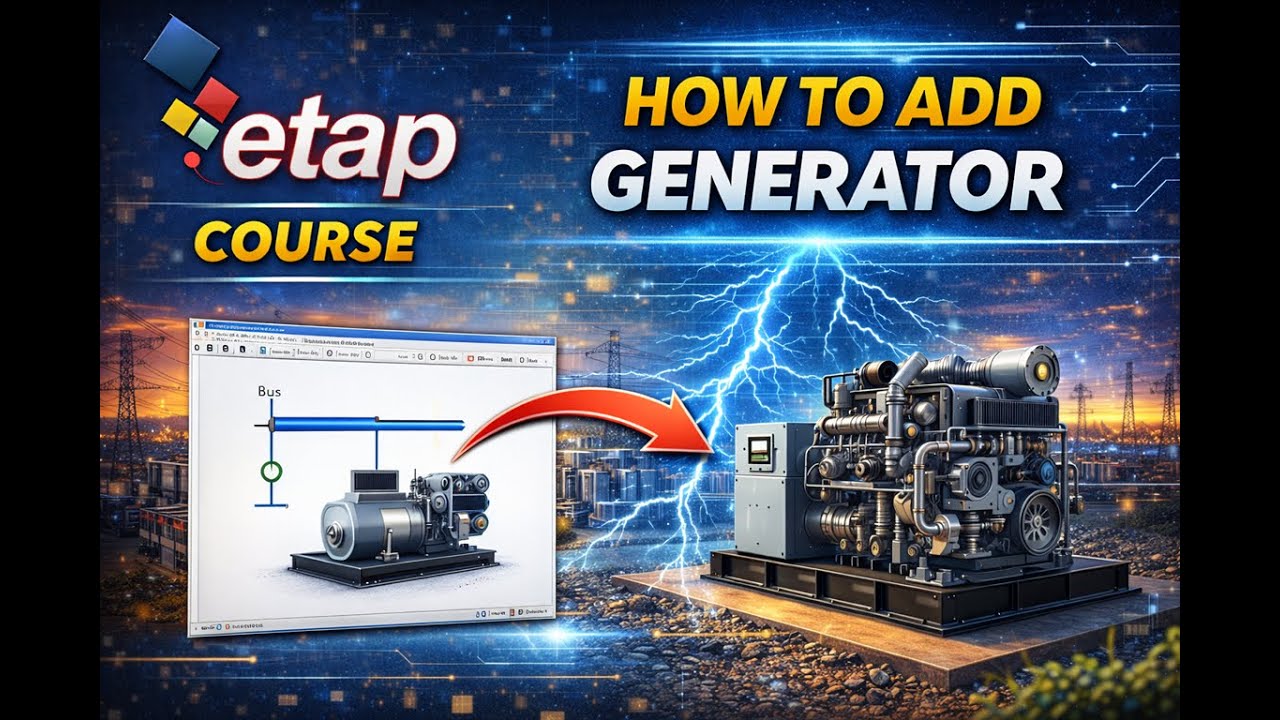 ETAP Course | How to Add a Generator Step by Step