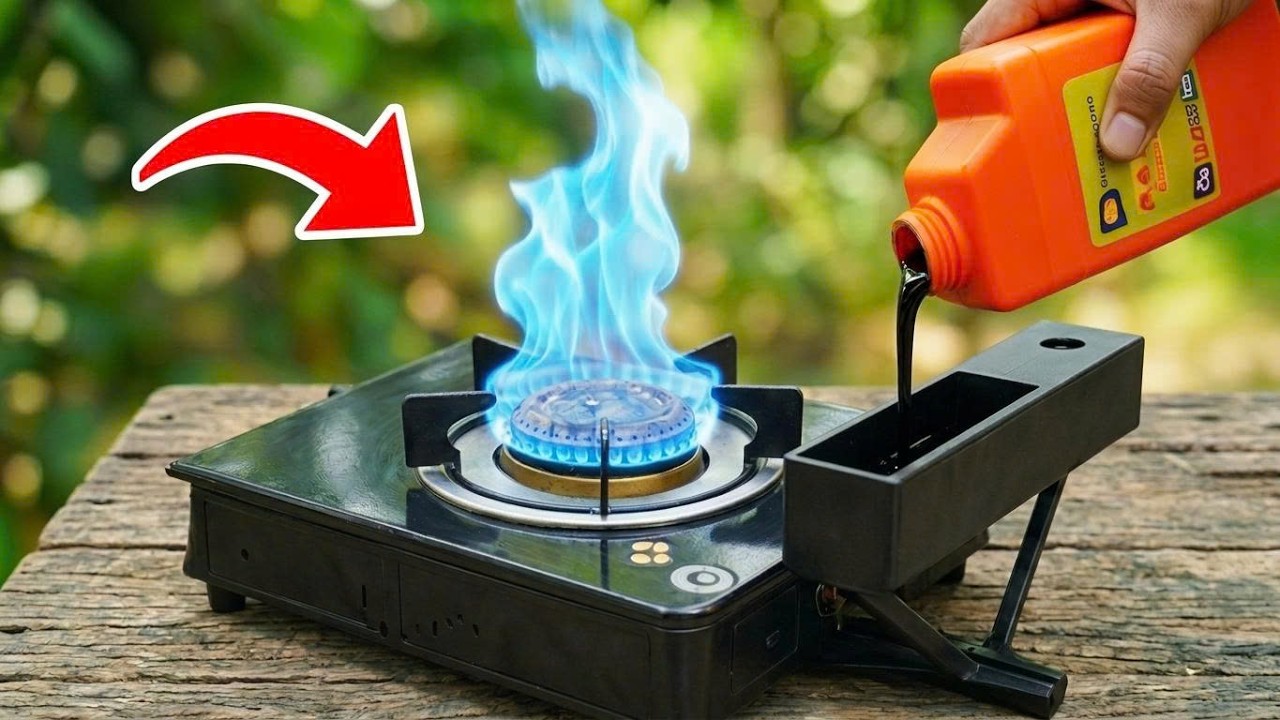 Millions don&rsquo;t know waste oil is a gold mine! DIY 3-in-1 waste oil heater from old mini gas stove