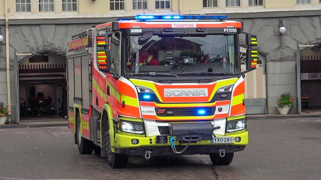 *MASSIVE RESPONSE* Tampere Central Fire Station Units Responding!
