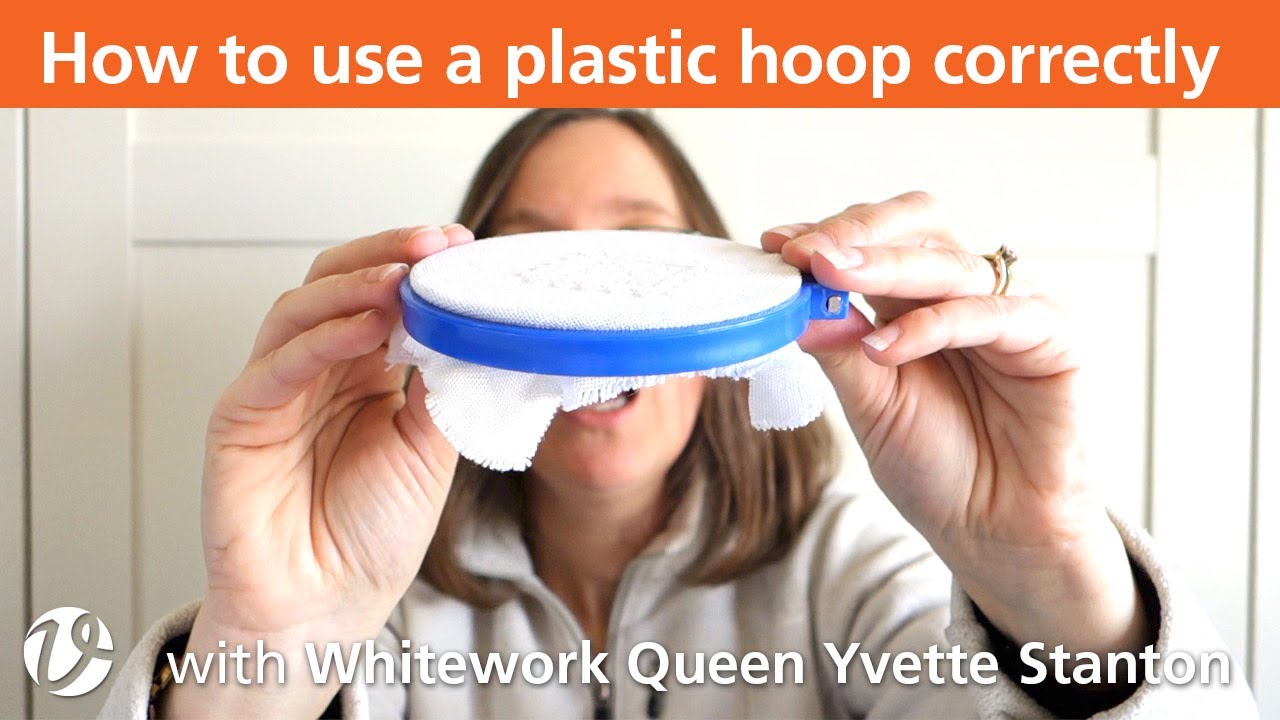 White Threads FlossTube #45 – how to use a plastic hoop correctly