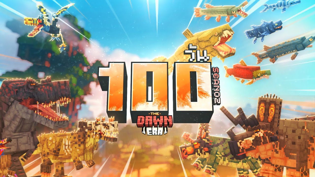 จะรอดไหม!? เอาชีวิตรอด 100 วัน Hardcore Minecraft  ในโลกที่เต็มไปด้วยไดโนเสาร์สุดโหด!