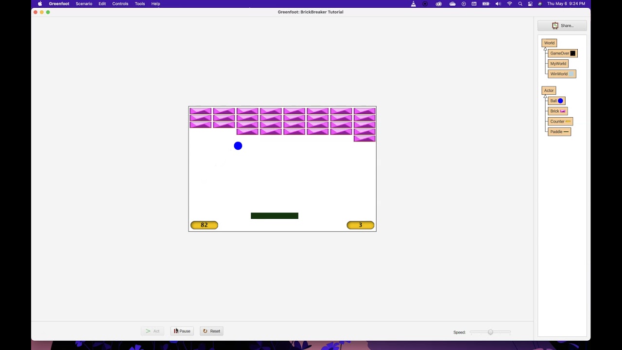 Greenfoot BrickBreaker Tutorial - Part 7