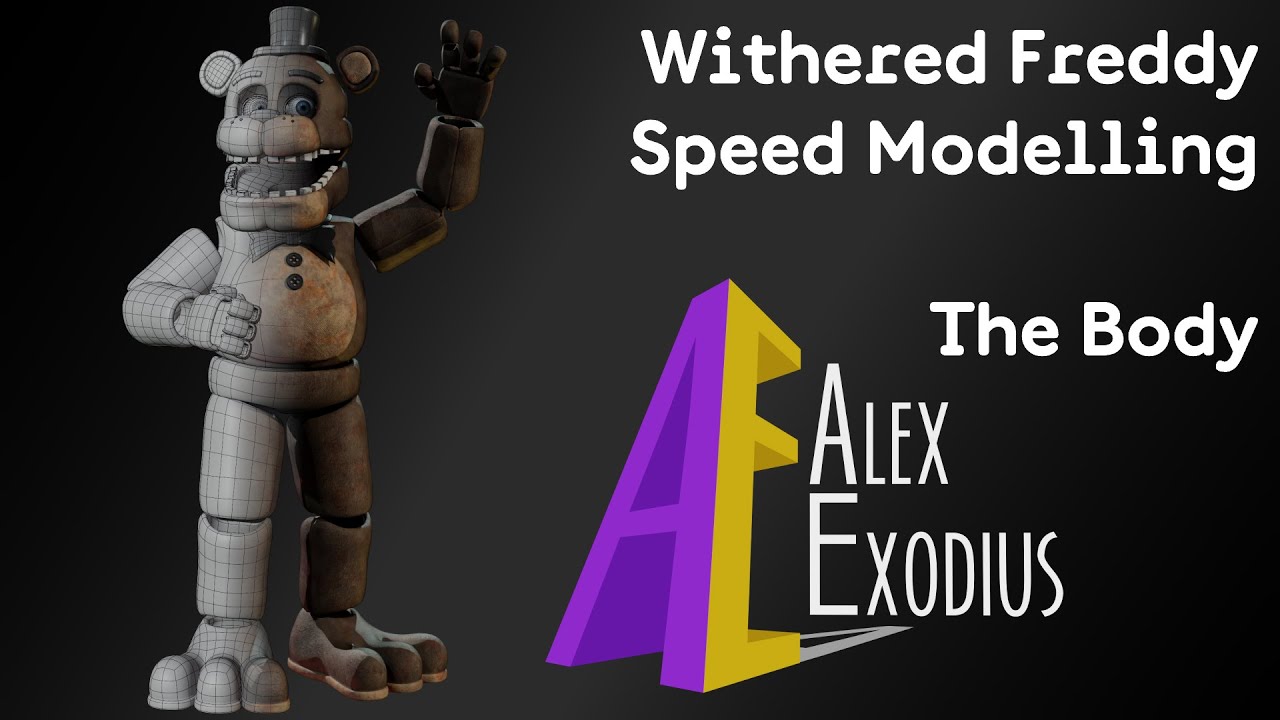 [Blender/FNAF] Speed Modelling: Withered Freddy | Part 2: The Body