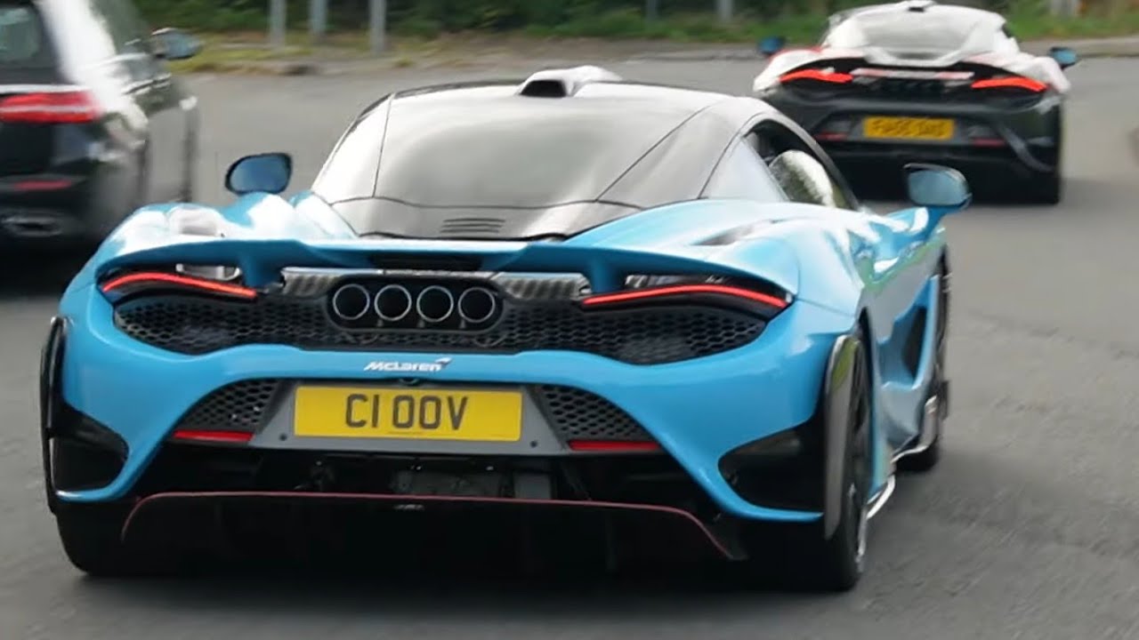 Supercars in Alderley edge (Mclaren 765lt, Porsche gt3rs, Ferrari 488 pista, Mclaren 720s, Ford gt)